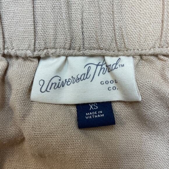 Universal Thread Women's Tan Tie Waist Button Front Midi Skirt Size XS - Picture 4 of 6